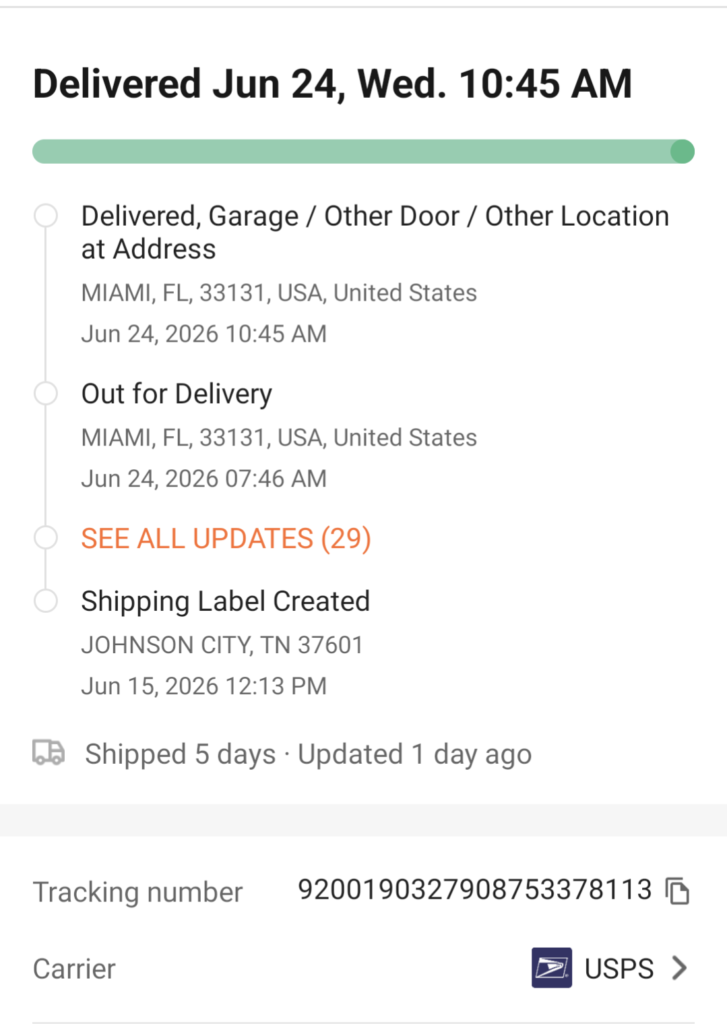 Pain relief delivery record