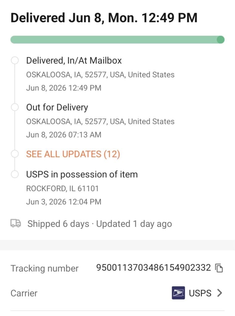 ED delivery record